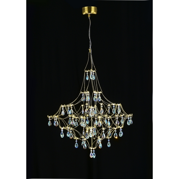 Изображение товара Подвесная светодиодная люстра с хрусталем и пультом MyFar MR2642-66P-50СD