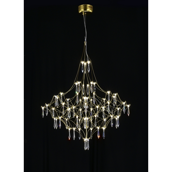 Изображение товара Подвесная светодиодная люстра с хрусталем и пультом MyFar Allegria MR2643-66P-76AP