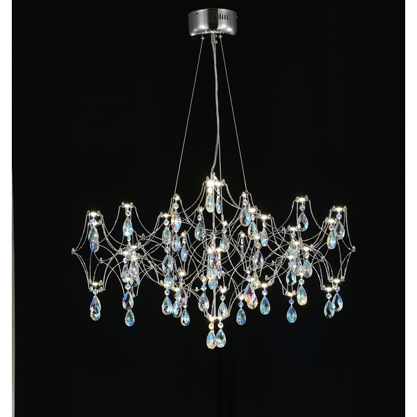 Изображение товара Подвесная люстра MyFar Ileria MR2651-57P-50CD с пультом и хрустальными подвесками