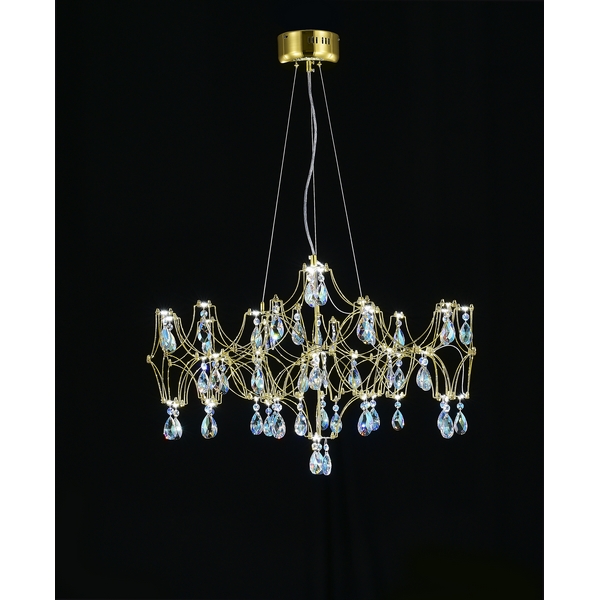 Изображение товара Подвесная светодиодная люстра с пультом и хрусталем MyFar Ileria MR2652-57P-50CD