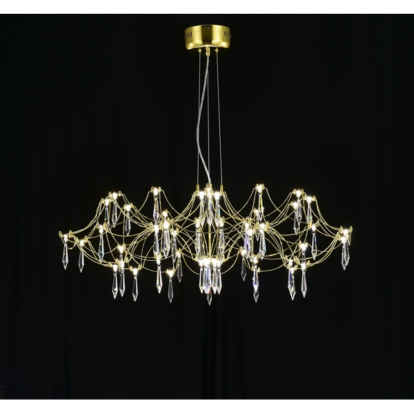 Изображение товара Подвесная светодиодная люстра с хрусталем Asfour и пультом MyFar Ersilia MR2662-60P-76AP