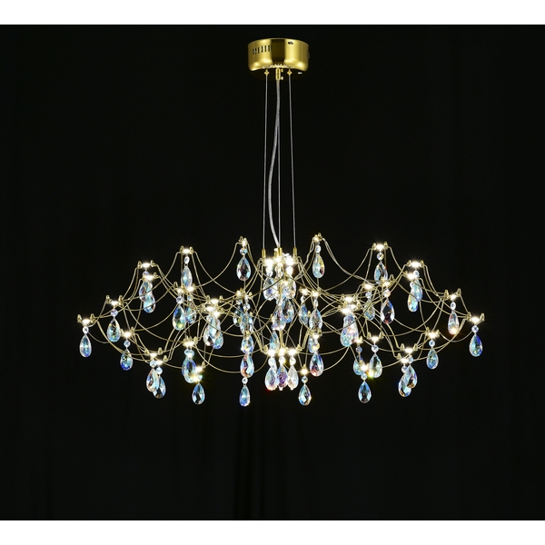 Изображение товара Подвесная люстра MyFar MR2663-60P-50CD с пультом и хрустальными подвесками K9