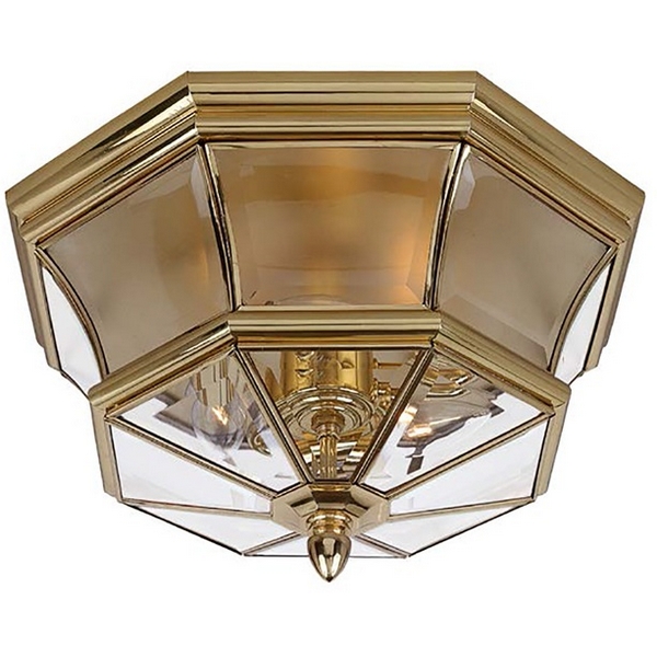

Потолочный уличный светильник IP44 Natural Concepts Newbury QZ-NEWBURY-F-PB Quoizel, Латунь, Newbury QZ-NEWBURY-F-PB