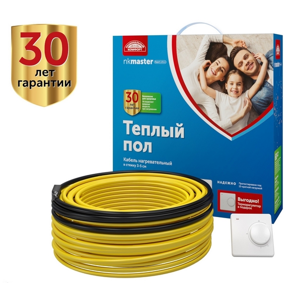 

Кабель нагревательный Национальный комфорт БНК 105,0 м/1200 Вт Мастер с терморегулятором комфорт БНК-150 2228602, БНК-150 Мастер 2228602