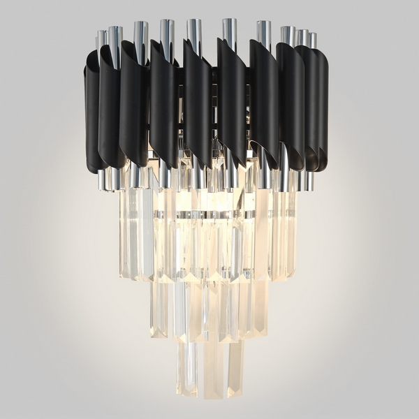 

Бра Natali Kovaltseva DARIAN 2 x E14, 40W, CHROME BLACK, Черный, Darian DARIAN 76017/2W CHROME BLACK