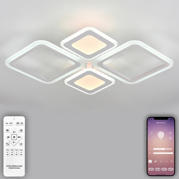 

Потолочная люстра Natali Kovaltseva Mujus LED LAMPS 81189, Белый, Mujus LED LAMPS 81189