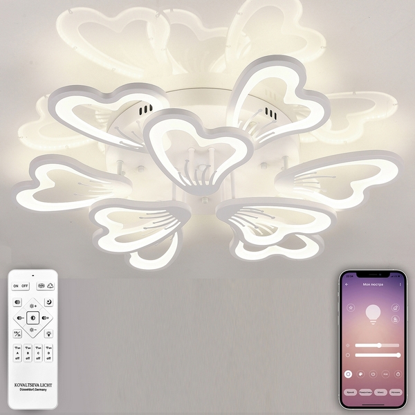

Потолочная люстра Natali Kovaltseva Hugo LED LAMPS 81227, Белый, Hugo LED LAMPS 81227