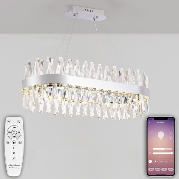 

Подвесная люстра Natali Kovaltseva Alexandria LED LAMPS 81249, Прозрачный, Alexandria LED LAMPS 81249