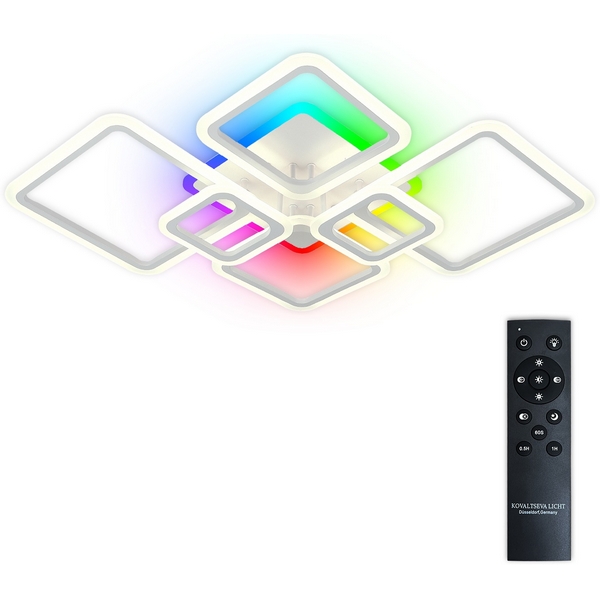 

Потолочная люстра (+ночной режим) светодиодная с пультом ДУ 160W с RGB, белый, LED Natali Kovaltseva Spektr LED LAMPS 81441, Spektr LED LAMPS 81441