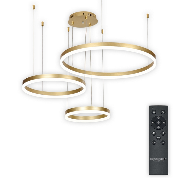 

Подвесной светильник светодиодный с пультом Natali Kovaltseva Oreol LED LAMPS 81476 кольцо, Золото, Oreol LED LAMPS 81476