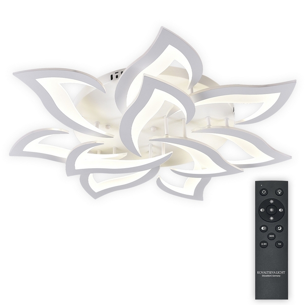 

Потолочная люстра светодиодная с пультом Natali Kovaltseva Olimp Ii LED LAMPS 85008, Белый, Olimp Ii LED LAMPS 85008