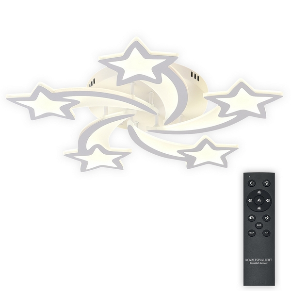 Изображение товара Потолочная LED люстра с пультом Natali Kovaltseva Star Ii 5 плафонов