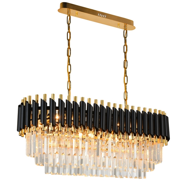 

Подвесная люстра хрустальная 76017/8C Natali Kovaltseva Darian GOLD BLACK, Черный, Darian DARIAN 76017/8C GOLD BLACK