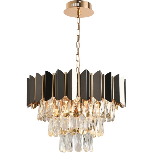 

Подвесная люстра хрустальная II 81448/5C Natali Kovaltseva Darian GOLD BLACK, Золото, Darian Ii DARIAN II 81448/5C GOLD BLACK