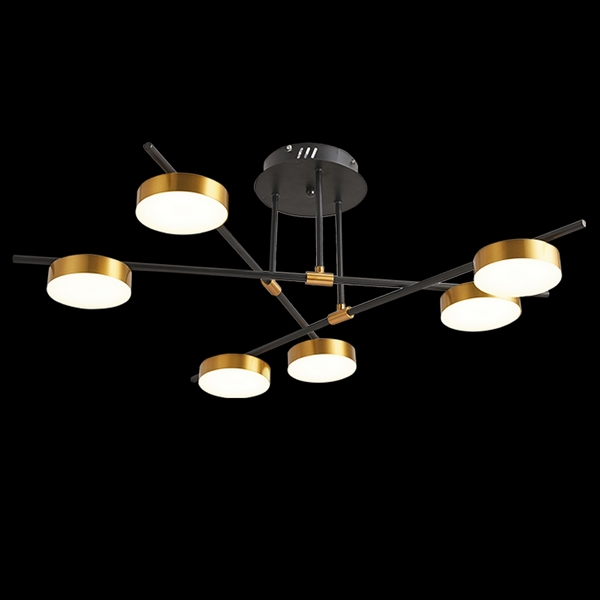 

Потолочная люстра светодиодная LED LAMPS 81101/6C GOLD BLACK (Natali Kovaltseva), Черный, LOFT led LED LAMPS 81101/6C GOLD BLACK