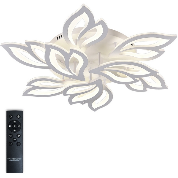 

Потолочная люстра светодиодная с пультом ДУ, регулировкой цветовой температурой яркости LAMPS 81226 Natali Kovaltseva LED, Белый, LED LAMPS LED LAMPS 81226