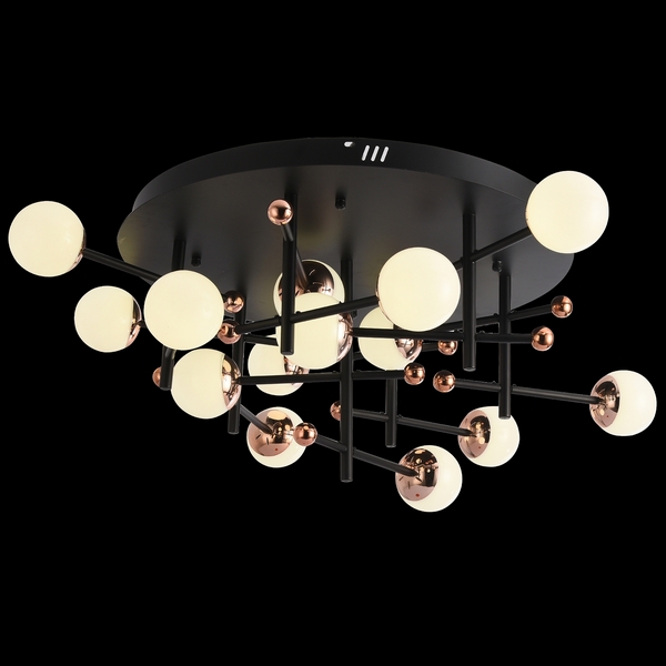 

Потолочная люстра светодиодная LAMPS 81344 Natali Kovaltseva LOFT led GOLD BLACK, Черный, LOFT led LED LAMPS 81344 GOLD BLACK