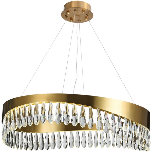 

Подвесная люстра хрустальная светодиодная LAMPS 81356 SATIN Natali Kovaltseva LED GOLD, Золото, LED LAMPS 81356 GOLD SATIN
