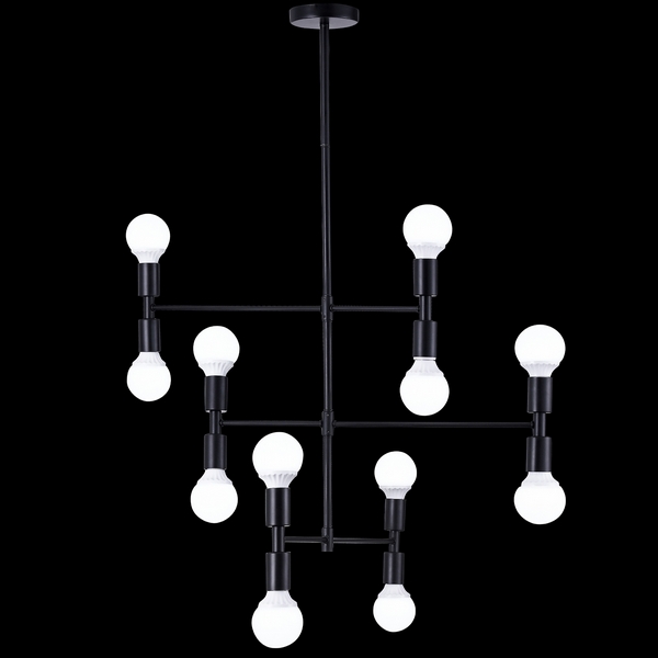 

Потолочная люстра 75129/12C Natali Kovaltseva Loft Lux BLACK, Черно-белый, Loft Lux LOFT LUX 75129/12C BLACK