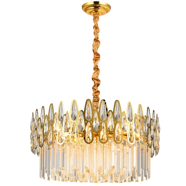 

Подвесная люстра хрустальная 76019/10C Natali Kovaltseva Navis GOLD, Золото, Navis NAVIS 76019/10C GOLD