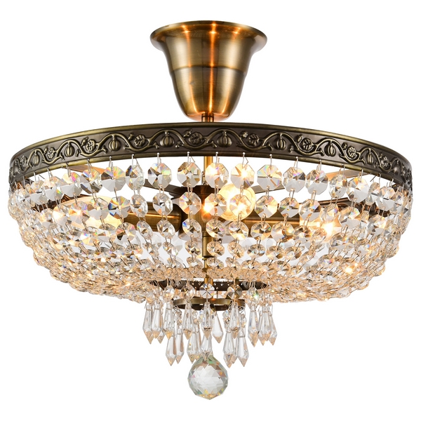 

Потолочная люстра хрустальная ROCOCO 81407/4C ANTIQUE (Natali Kovaltseva), Бронза, Rococo ROCOCO 81407/4C ANTIQUE