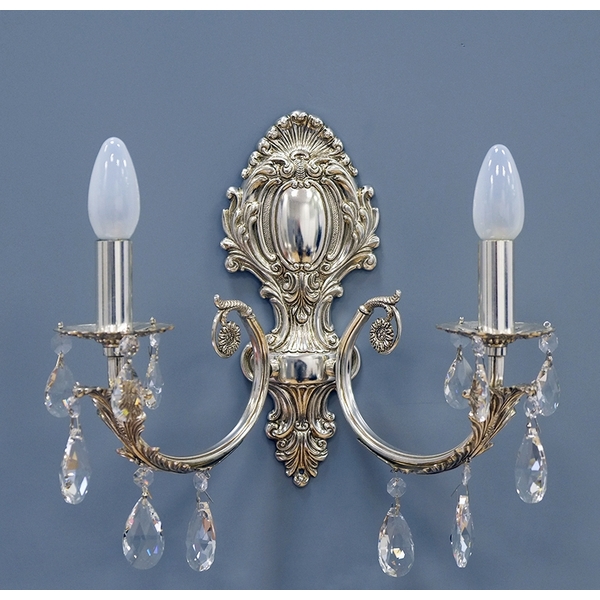 

Бра с хрусталем Nervilamp 910 910/2A, Серебро, 910 910/2A