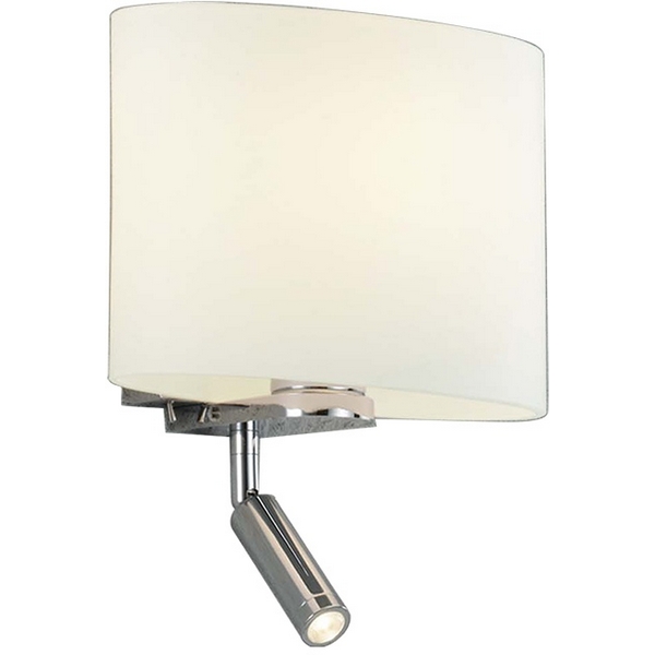 

Бра для чтения с выключателем Newport 14360 14361/A white shade, Хром, 14360 14361/A white shade