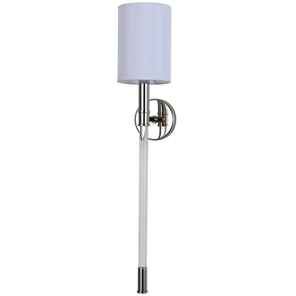 Изображение товара Настенное бра Newport 3550 3555/A nickel модерн с тканевым абажуром