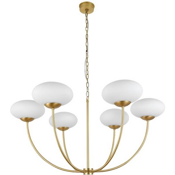 

Подвесная люстра Newport 3910 3916/С brass, Белый, 3910 3916/С brass