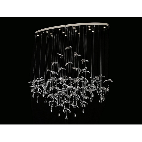 Изображение товара Потолочная люстра Newport 8200 8220/140 С oval chrome с подвесками