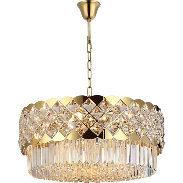 

Подвесная люстра хрусталь Newport 8300 8300/60 C gold polished, Прозрачный, 8300 8300/60 C gold polished