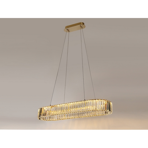

Подвесной светильник хрустальный светодиодный 8445/90 oval gold (Newport), Золото, 8440 8445/90 oval gold