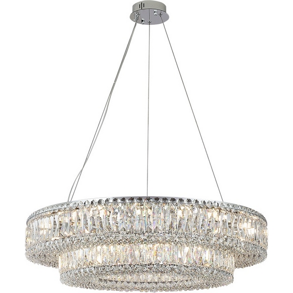 

Подвесной светильник хрустальный Newport 8450 8450+28/S chrome, Хром;прозрачный, 8450 8450+28/S chrome