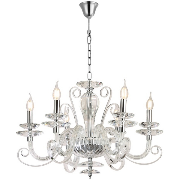 

Подвесная люстра Newport 8570 8576/C chrome подсвечник, Хром, 8570 8576/C chrome