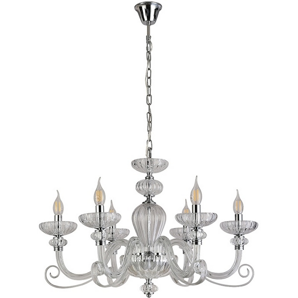 Изображение товара Подвесная люстра Newport Annette 8626/C chrome clear Изображение товара Подвесная люстра Newport Annette 8626/C chrome clear