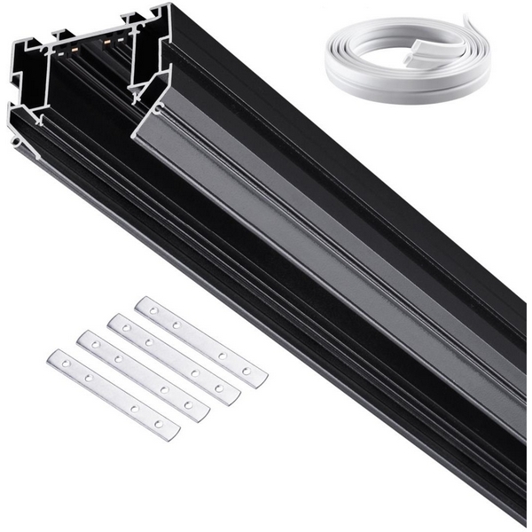 

Шинопровод для монтажа в натяжной потолок Novotech Vector 135304 черный 2м, IP20 90-240V, Vector 135304