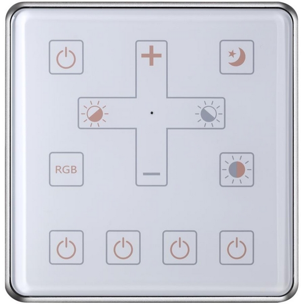 

Настенная панель управления дистанционного (2.4G) Novotech Glat 359393 для арт. 359362-359377 IP20 PULT, Glat 359393