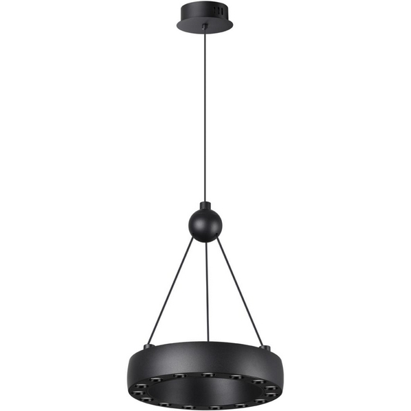 

Светильник подвесной светодиодный Novotech Turn 359396 LED 12W вниз/5W вверх 220V 1360Лм 3000K кольцо, Черный, Turn 359396