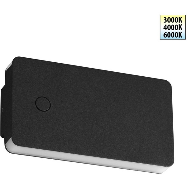 

Настенный уличный светильник с переключ. цв. температуры Novotech Strait 359590 черный IP54 LED 10W 220V 3000К\4000К\6000К, Strait 359590