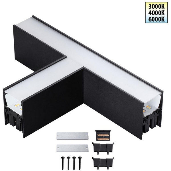 

Светильник соединитель «Т» с переключ. цв. температуры Novotech Fatto 359611 черный IP20 LED 12W 220V 3000К\4000К\6000К, Fatto 359611