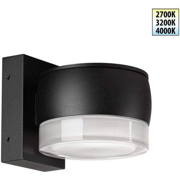 

Настенный уличный светильник Novotech Estima 359719 черный с переключателем цв. температуры IP65 LED 8W 100-240V 2700К/3200К/4000К, Estima 359719