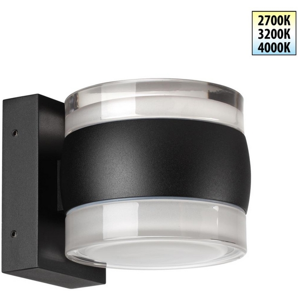 

Настенный уличный светильник Novotech Estima 359720 черный с переключателем цв. температуры IP65 LED 16W 100-240V 2700К/3200К/4000К, Estima 359720