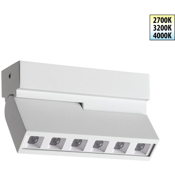 

Накладной светильник светодиодный Novotech Eos 359762 белый с перекл. цв. температуры IP20 LED 6W 180-265V 2700К/3200К/4000К, Eos 359762