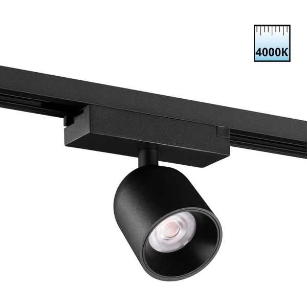 

Трековый светильник однофазный светодиодный Novotech Solette 359808 черный трехжильный IP20 LED 10W 220V 4000К, Solette 359808
