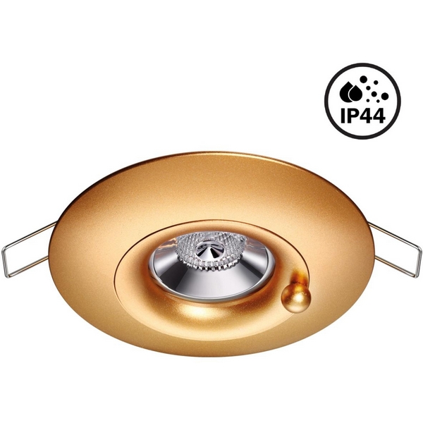 

Встраиваемый светильник IP44 Novotech Spot 370791, Золото, Spot 370791