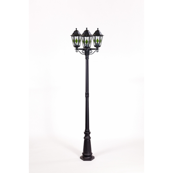 

Наземный фонарь Oasis Light PETERSBURG lead GLASS 79809lgB Bl, Черный, PETERSBURG lead GLASS 79809lgB Bl