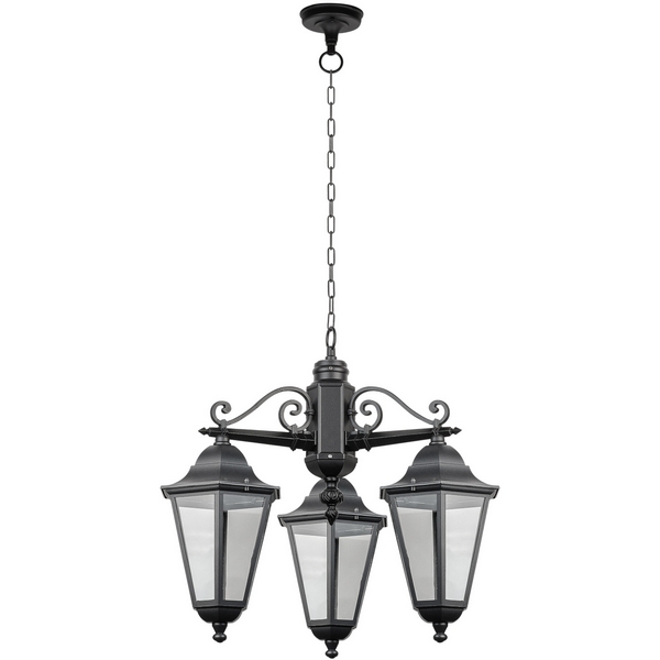 

Уличный светильник подвесной IP44 PETERSBURG ECONOM 79870E/3 Bl Oasis Light в виде фонаря, Черный, PETERSBURG ECONOM 79870E/3 Bl