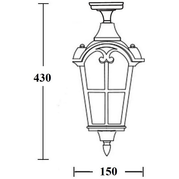 

Потолочный светильник уличный Oasis Light PORTO 86105A Gb, Золото;патина, Porto 86105A Gb