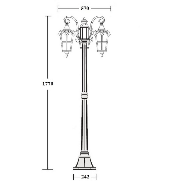 

Наземный фонарь Oasis Light PORTO 86108B Gb, Золото;патина, Porto 86108B Gb