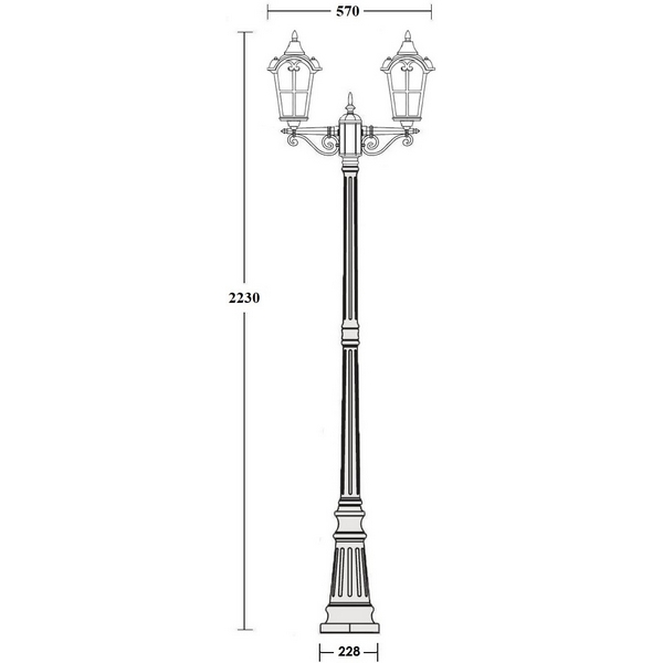 

Наземный фонарь Oasis Light PORTO 86109A/02 Gb, Золото;патина, Porto 86109A/02 Gb